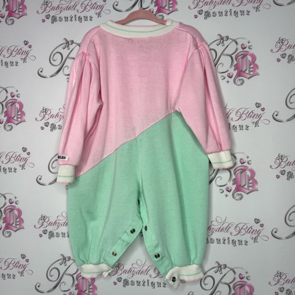 Joggles jumper 18MOS vintage heart buttons pastel teddy bears waterwell cute - Picture 2 of 11